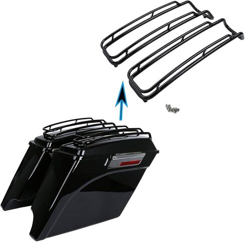 Saddlebags Lid Top Rail Guard fits for Harley Davidson all Touring road glide, road king, ultra, street glide, electra glide Models 1994-2013, Black in Saudi Arabia