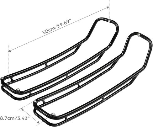Saddlebags Lid Top Rail Guard fits for Harley Davidson all Touring road glide, road king, ultra, street glide, electra glide Models 1994-2013, Black in Saudi Arabia