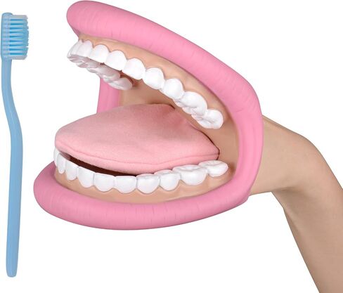 Mouth Hand Puppet with Tongue for Kids Green Color, Mouth Puppet for Speech Therapy, Include Toothbrush in Saudi Arabia