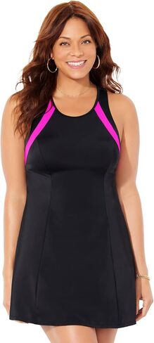 Swimsuits For All Women's High Neck Two Piece Racerback Swimdress (Plus in Saudi Arabia