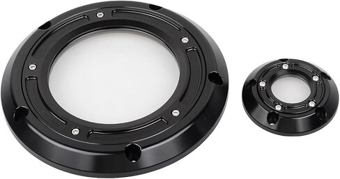 انظر من خلال Derby Cover Timing Timer Cover 5 ثقوب لـ Harley Touring Electra Glide Road Road Glide Tri Glide 1996-2013 ، Chrome in Saudi Arabia