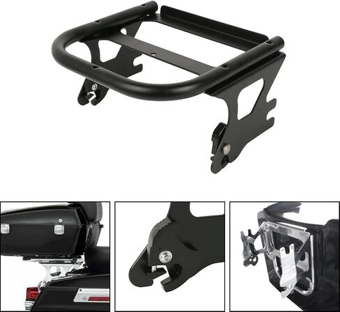 TCMT Detachable Solo Tour Pack Mounting Luggage Rack Fits For Harley Touring FL CVO Road King Street Glide Road Glide Electra Glide 1997-2008 in Saudi Arabia