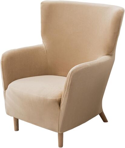 NILUOH Armchair Slipcover 1-Piece Stretch Velvet Wing Back Chair Sofa Slipcover Soft Arm Chair Cover Furniture Protector Covers for Living Room in Kuwait