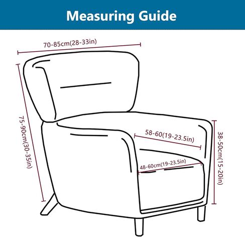 NILUOH Armchair Slipcover 1-Piece Stretch Velvet Wing Back Chair Sofa Slipcover Soft Arm Chair Cover Furniture Protector Covers for Living Room in Kuwait