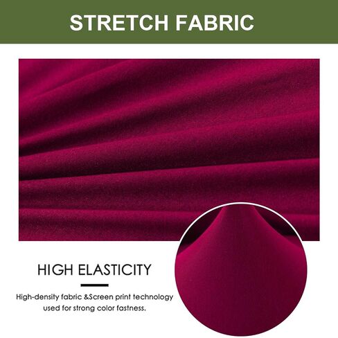Haoyong 2 قطعة نادي كرسي Slipcover Stretch كرسي برميل أغطية كرسي الحوض المطبوع Clipcovers ناعم جولة كرسي بذراع in Kuwait