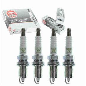 4 pc NGK V-Power Spark Plugs compatible with Honda Civic 1.5L 1.6L L4 1992-2000