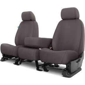 Covercraft Polycotton SeatSaver Custom Seat Covers | SS3480PCGY | 1st Row 40/20/40 Bench Seat | for 2019-2020 Ford F-150, 2019-2022 F-250/F-350 | Gray