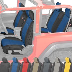 Diver Down Neoprene Seat Cover Set - Fits Jeep JL 2-Door 2018-2022 Wrangler - Front and Back Seat Set - Waterproof Custom Fit Seat Covers - Soft Padded Cushion Feel - Thermal Resistant - (Blue)