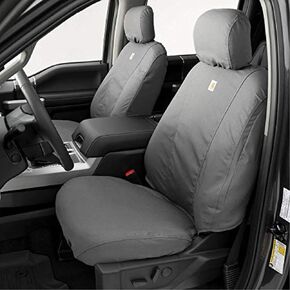 Covercraft Carhartt SeatSaver Custom Seat Covers | SSC8497CAGY | 2nd Row 60/40 Bench Seat | For 2019-2022 Ford F-250/F-350/F-450/F-550 Crew Cab | Gravel
