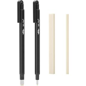 Mr. Pen- Pen Style Eraser, 2 Pack, Square & Round Tip, Eraser Pen, Pencil Erasers, Eraser Pencil, Art Erasers for Drawing Erasers for Drawing, Precision Eraser, Art Eraser, Pen Eraser, Artist Eraser