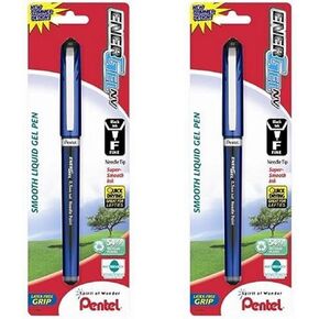 Pentel EnerGel NV Gel Ink Pen, (0.5mm), Fine Point Capped, Needle Tip, Black Ink, Box of 12 (BLN25-A)