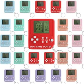 24PCS Video Game Party Favors Video Game Keychain 6 Colors Gamer Kids Party Favors Bulk Party Favors Party Supplies for Kids Classroom Prizes