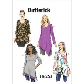 Butterick Patterns B6263KK0 Women's Tunic, KK (26W-28W-30W-32W)