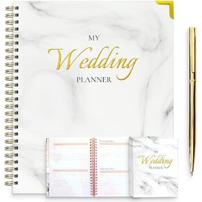 Wedding Planner, Wedding Planner Book and Organizer, Wedding Planner Organizer with Pencil and Page Divider, Wedding Planner Book and Organizer to better organize your wedding.
