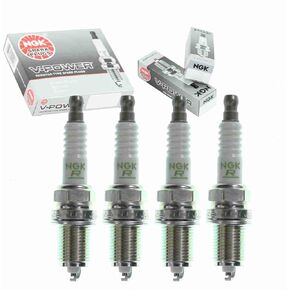 4 pc NGK V-Power Spark Plugs compatible with Toyota Tacoma 2.4L 2.7L L4 1995-2000