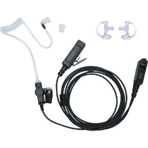 XPR 3500e Earpiece for Motorola,2 Wire Covert Acoustic Tube Surveillance Kit Headset with One Pair Medium Earmolds for Motorola XPR3500 XPR3000 XPR3300 XPR3300e 2 Way Radio Walkie Talkie