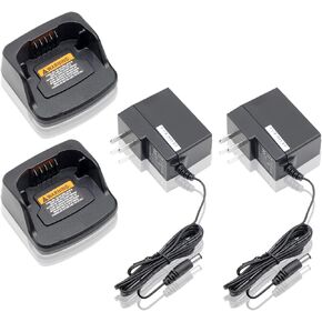 (2PCS) PMLN6394A Charger Set PMLN6394 PMNN4434 Charger [Upgraded] for Motorola XT420 XT460 RMU2040 RMU2043 RMU2080 RMU2080D RMV2080 RMM2050 PMNN4434A PMNN4434AR PMNN4453 Battery Charger