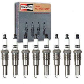 8 pc Champion Double Platinum Spark Plugs compatible with Ford F-150 5.4L V8 2004-2008