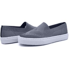 Fashion Womens Mesh Upper Slip Resistant Server Waitress Slip On Flats