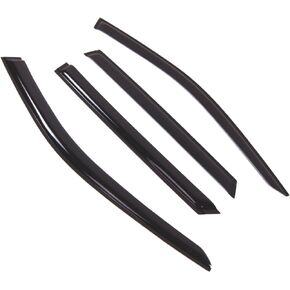 Tuningpros Window Visor Compatible with 2014-2016 Land Discovery Sport, DGWV2-820 Outside Mount Deflector Rain Guard Dark Smoke, 4 Pcs Set