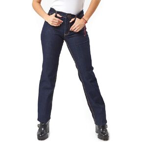 Kolossus Women Cotton Blend Super Stretch Work Jeans with Triple Seams - Boot Cut - Mid Rise - Workwear
