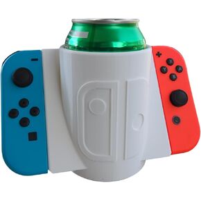 حامل مشروبات Joy-Con لجهاز Nintendo Switch - ملحق Joycon يحمل المشروبات أثناء اللعب (أبيض)