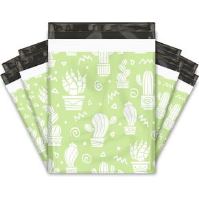 12x15 (50) Green Cactus Designer Poly Mailers Shipping Envelopes Premium Printed Bags