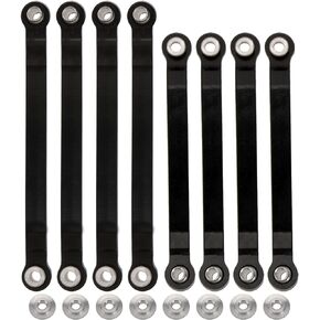 Metal Chassis Pull Rods Link Suspension Tie Rod Upgrade Parts Compatible with MN Model D90 D91 D96 D99 D99S MN90 MN99S 1/12 RC Car (Silver)