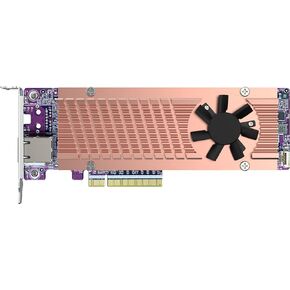 QNAP QM2-2P410G1T 2 x PCIe Gen4 NVMe SSD & 10GbE (10G/5G/2.5G/1G/100M) Port Expansion Card to Enhance Performance