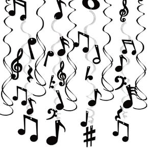 Musical Notes Hanging Swirl 30 Pack Music Cutout Party Decorations Music Foil Swirl Spiral Party Favors Wedding Baby Shower Birthday Party Supplies Wall Decorfor Home Office Kids School Classroom