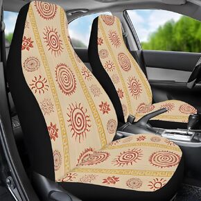 2 Packs Mystical Sun Beige Car Seat Covers,Universal Auto Front Seats Protector Fits for Car,SUV Sedan,Truck