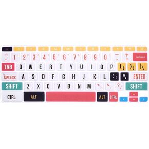Keyboard Cover for Samsung Chromebook 4 3 XE310XBA XE500C13 XE501C13 11.6"/Chromebook 4 15.6" XE350XBA/Chromebook 2 XE500C12/Chromebook Plus V2 2-in-1 XE520QAB XE521QAB 12.2,Creative Rainbow Font
