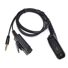 Universal Multi-pin to 3.5mm Audio Adapter with PTT(Push to Talk) Compatible with Motorola XPR7550e XPR6350 XPR6550 APX 4000 6000 7000 & 3.5mm Audio Input Interface Headsets with Built-in Mics