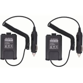 2 Pack Battery Eliminator Car Charger for BAOFENG Ham Radio BF-F8 BF-F8HP BF-F8+ UV-5R UV-5RA UV-5RA+Plus UV-5RB UV-5RC UV-5RE+ Two Ways Radios
