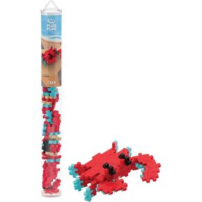 PLUS PLUS - Crab - 70 Piece, Construction Building Stem/Steam Toy, Interlocking Mini Puzzle Blocks for Kids, Mini Maker Tube
