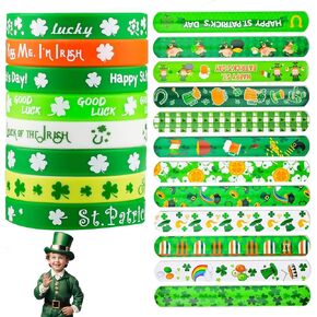 48Pcs Easter Party Favors Silicone Bracelets Slap Bracelets Assorted for Kids Girls Boys Toddlers Easter Egg School Classroom Exchange Prizes Gifts