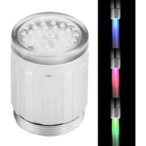 Water Saver Temperature Sensor, Led Faucet Temperature Sensor Color Change Led Light Faucet with 3 Colors Temperature Control for Kitchen Bathroom for Sink Sink Temperature Sensor Faucet