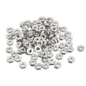 uxcell Hex Nuts, 4#-40 Fine Thread Hexagon Nut, Stainless Steel 304, Pack of 100