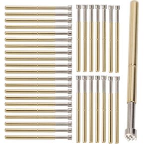 Spring Testing Probe, 100pcs P125‑H 2mm Crown Tip Spring Testing Contact Pin 0.02M Accuracy 9 Claws for Test Tools