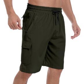 Men's Swim Trunks Quick Dry Board Shorts with Zipper Pockets Beach Shorts Bathing Suits for Men - No Mesh Liner