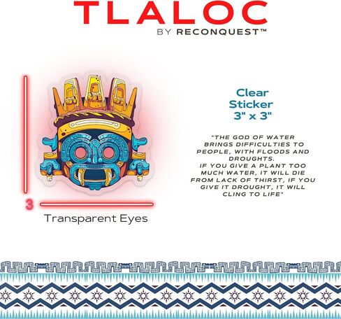 Aztec Stickers Cool Jaguar Warrior Tlaloc Decal Aztec Calendar Vinyl Native American Decor Mexican Stickers for Laptop Skate Water Bottles Window Car Hard Hat Gift - (3" x 3") 3 Pack in Saudi Arabia