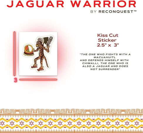 Aztec Stickers Cool Jaguar Warrior Tlaloc Decal Aztec Calendar Vinyl Native American Decor Mexican Stickers for Laptop Skate Water Bottles Window Car Hard Hat Gift - (3" x 3") 3 Pack in Saudi Arabia