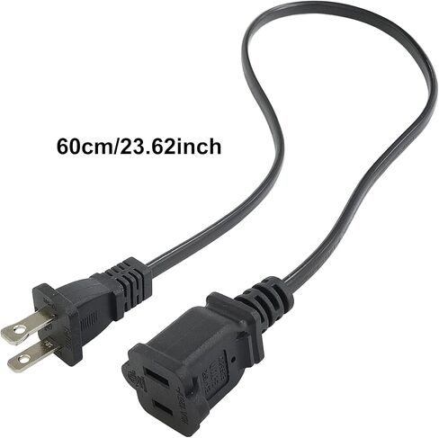 2ft(0.6m) USA Outlet Saver Power Cable 125V 15A 2-Prong 2 Outlets for NEMA 5-15P to NEMA 5-15R in Kuwait