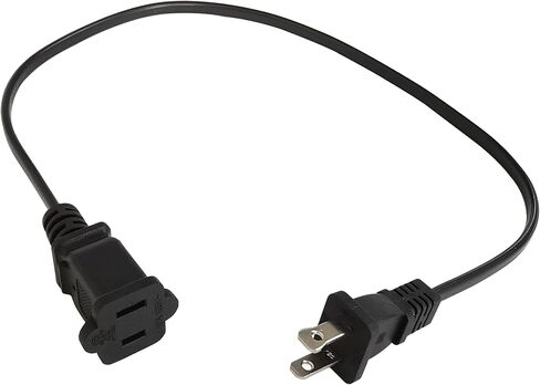 2ft(0.6m) USA Outlet Saver Power Cable 125V 15A 2-Prong 2 Outlets for NEMA 5-15P to NEMA 5-15R in Kuwait