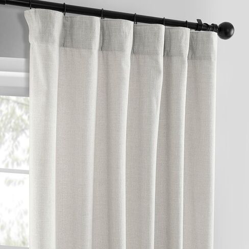HPD Half Price Drapes Basic Faux Linen Curtains - 96 Inch Long Pair - 2 Panels - 50W x 96L - Natural Linen Curtain for Living Room, Bedroom, Dinning Room, Modern Farmhouse Drapes, Light Sand in Saudi Arabia