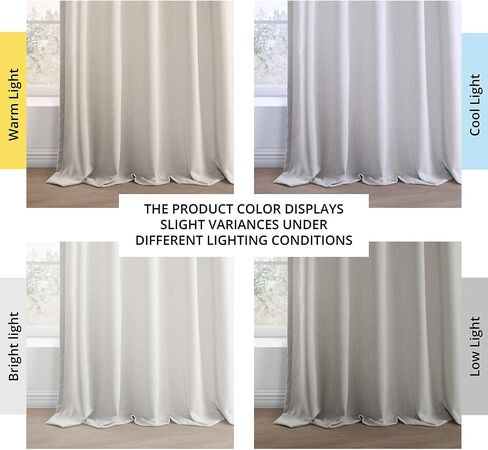 HPD Half Price Drapes Basic Faux Linen Curtains - 96 Inch Long Pair - 2 Panels - 50W x 96L - Natural Linen Curtain for Living Room, Bedroom, Dinning Room, Modern Farmhouse Drapes, Light Sand in Saudi Arabia