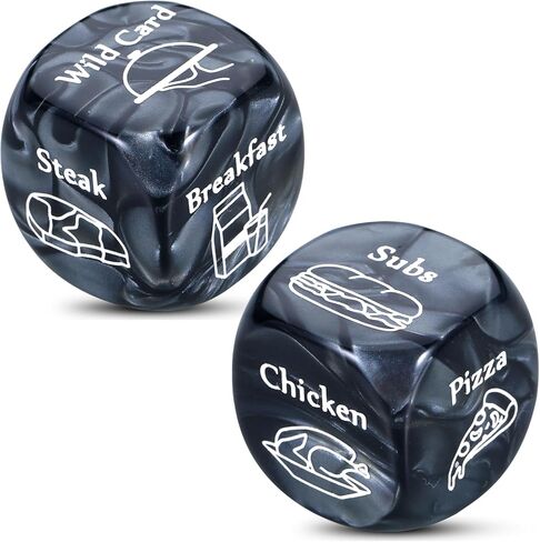 Food Dice Decider Anniversary Valentines Day Gifts for Her Him Couples Date Night Dice Birthday Gifts for Wife Husband Boyfriend Girlfriend Women Men Christmas Stocking Stuffers Whats for Dinner Dice in Saudi Arabia