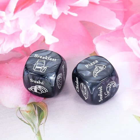 Food Dice Decider Anniversary Valentines Day Gifts for Her Him Couples Date Night Dice Birthday Gifts for Wife Husband Boyfriend Girlfriend Women Men Christmas Stocking Stuffers Whats for Dinner Dice in Saudi Arabia
