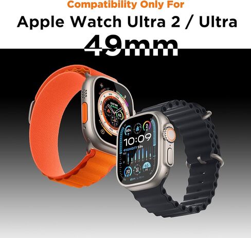 EZCO 6-Pack Screen Protector for Apple Watch Ultra 2 / Ultra 49mm, Tempered Glass Screen Cover Protection, Anti-Scratch, High Definition and Sensitivity in Kuwait