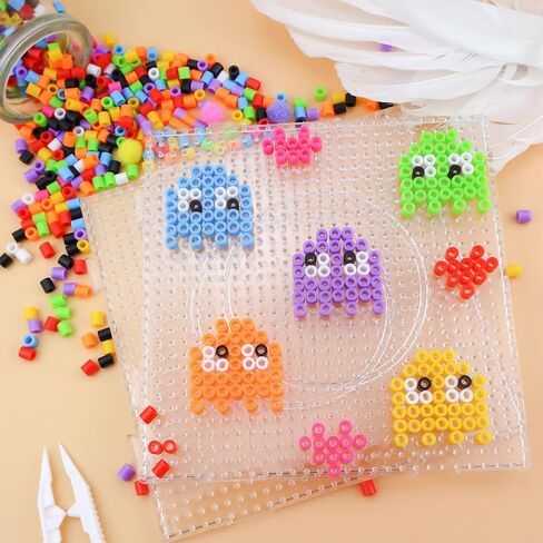 Assorted Fuse Beads Kit with Bead Tweezer Tool, 5 mm Multicolor Melty Beads for Arts and Crafts, 3000 Pcs in Saudi Arabia